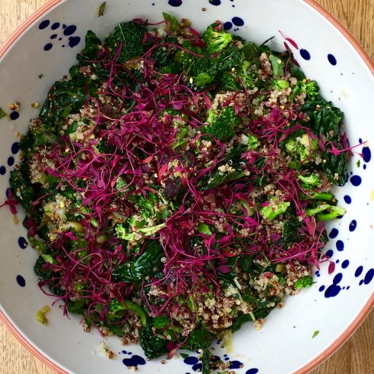 Quinoa, kale, beetroot salad